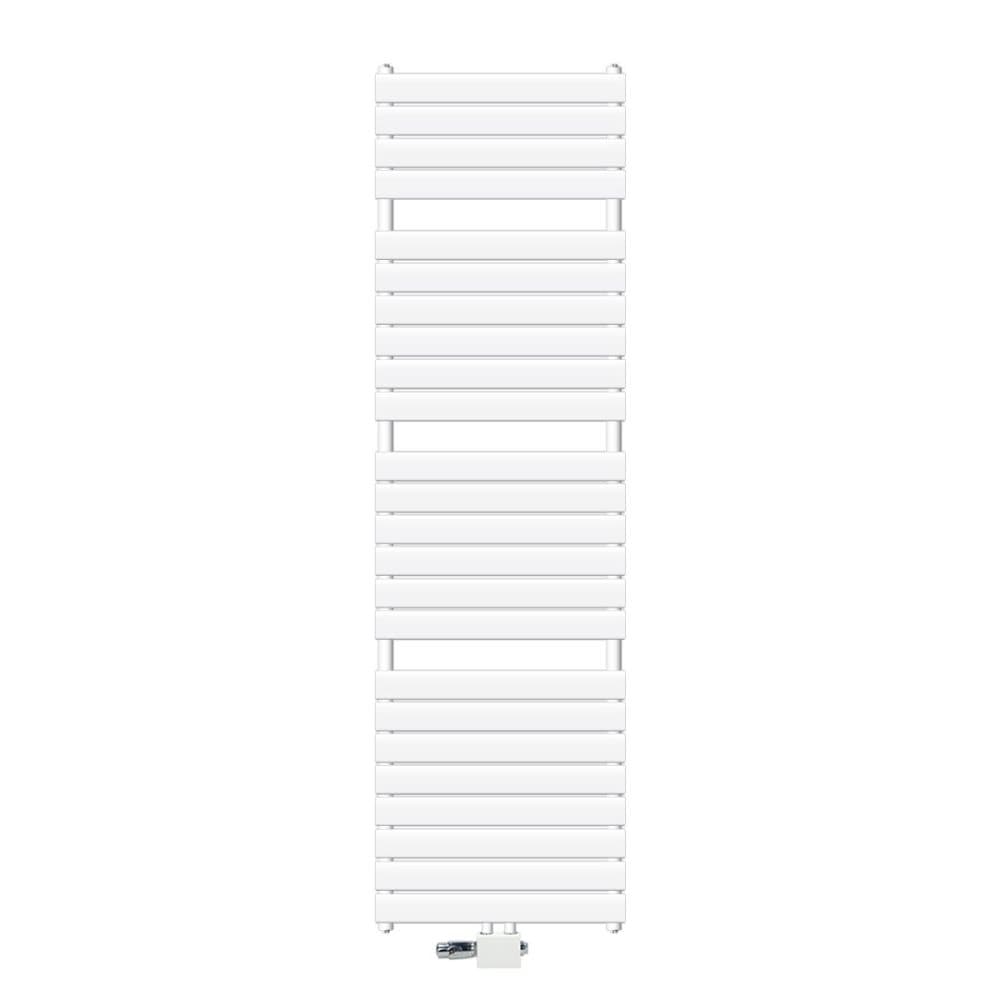 ECD Germany badeværelsesradiator Dampdesign radiator centralforbindelse 600 x 1771 mm hvid inkl. Tilslutningssæt med termostat universalhjørne og lige