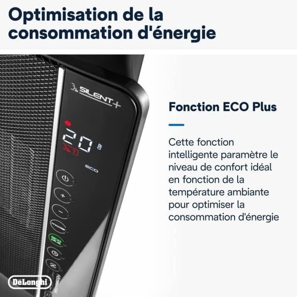 DELONGHI Keramisk fläkt - DCH7993ER.BC -2400W - Svart och krom