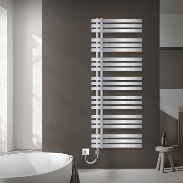 Badeværelsesradiator Jern EM med varmeelement 1200W 600x1600 mm Krom