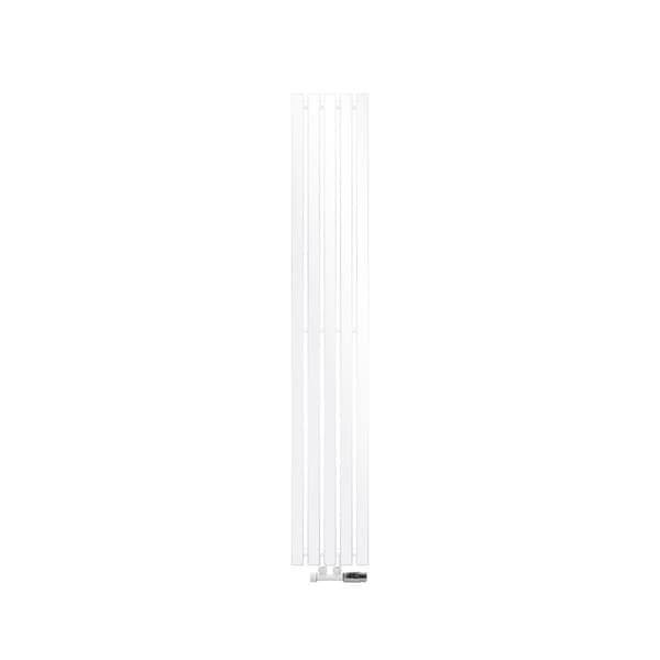 ECD Germany Design panelradiator Stella mittanslutning 260 x 1600 mm Vit med anslutningsset inkl. termostat Hörnvägg