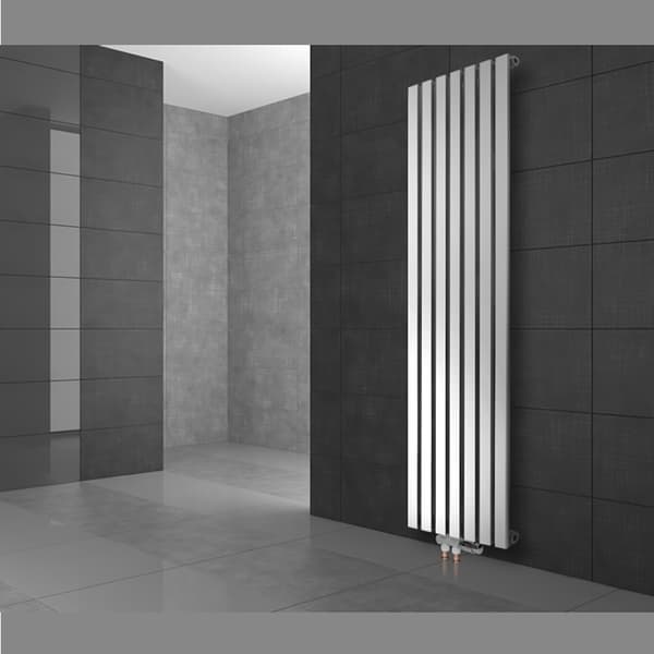 ECD Germany Design Paneelilämmityspatteri Stella keskiliitännällä 370 x 1400 mm valkoinen; liitäntäpaketti sisältää termostaatin; lattian läpi