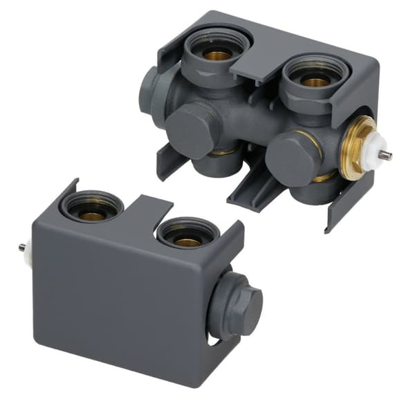 ECD Germany Vertikal Paneelheizkörper 260 x 1800 mm Anthrazit Mittelanschluss mit Anschlussgarnitur Thermostat Universal Eck- und Durchgangsform;