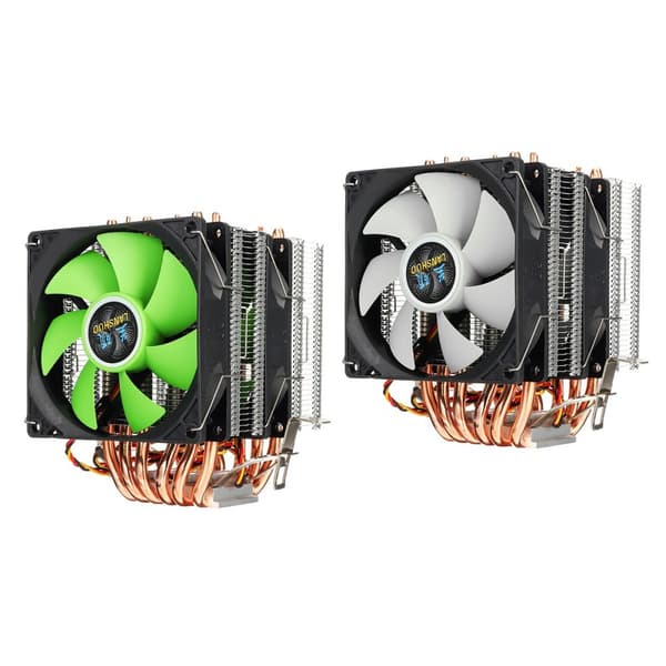 90 mm CPU-kylare 6 Heatpipe Dual-Tower Kylfläkt Kylare för LGA 775/115X AMD