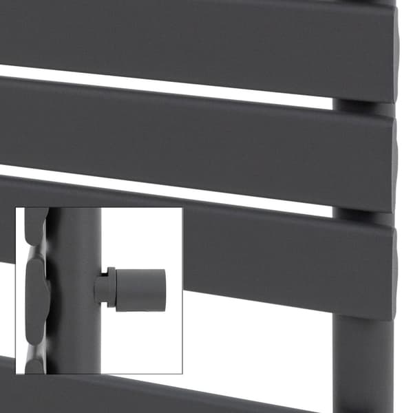 Badeværelsesradiator Steam 800x600 mm antracit med centertilslutning