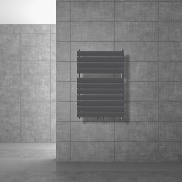 Badeværelsesradiator Steam 800x600 mm antracit med centertilslutning