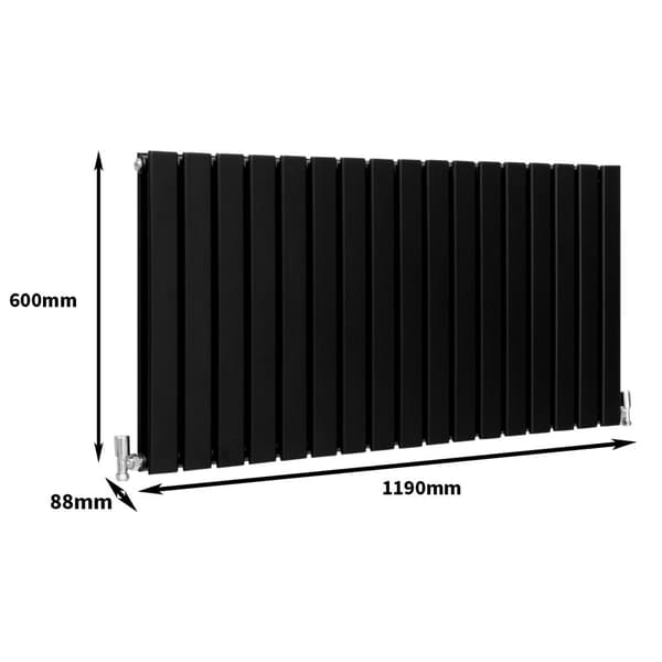 Designer Flat Panel Radiators – Dark Grey, Black, White