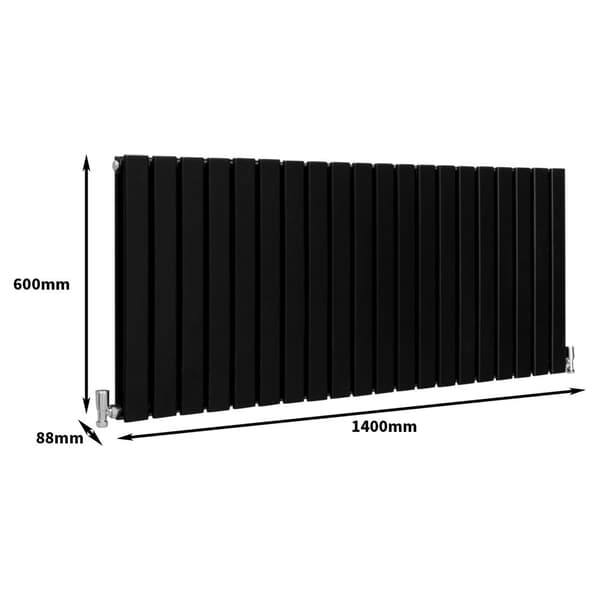 Designer Flat Panel Radiators – Dark Grey, Black, White