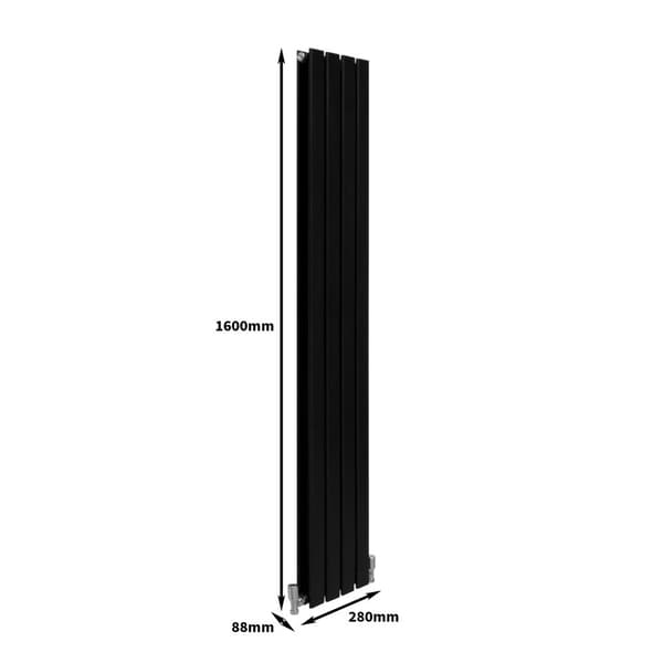 Designer Flat Panel Radiators – Dark Grey, Black, White