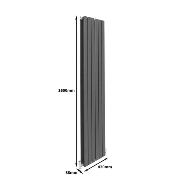 Designer Flat Panel Radiators – Dark Grey, Black, White