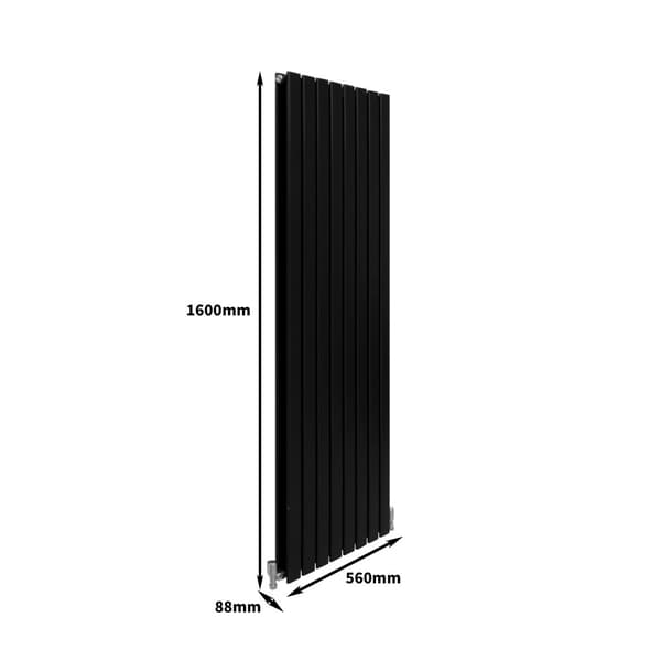 Designer Flat Panel Radiators – Dark Grey, Black, White
