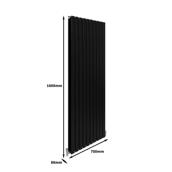Designer Flat Panel Radiators – Dark Grey, Black, White
