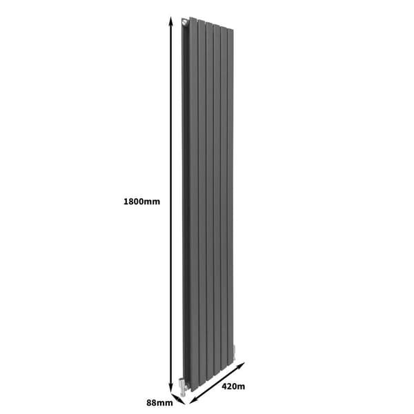 Designer Flat Panel Radiators – Dark Grey, Black, White