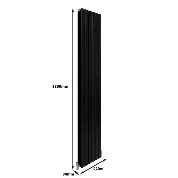 Designer Flat Panel Radiators – Dark Grey, Black, White