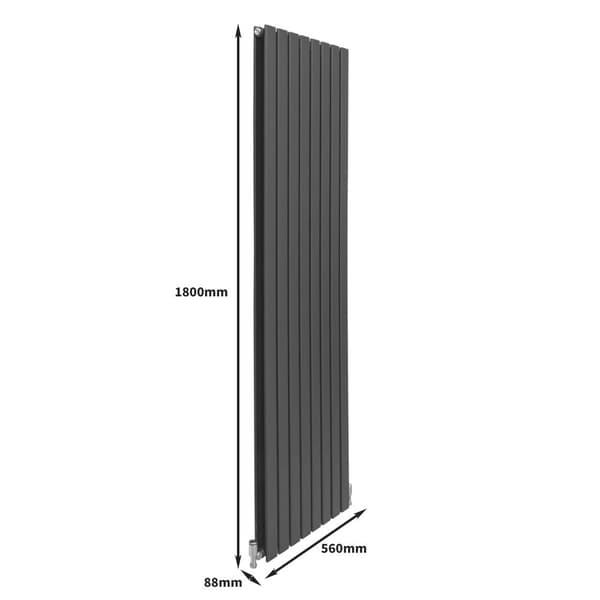 Designer Flat Panel Radiators – Dark Grey, Black, White