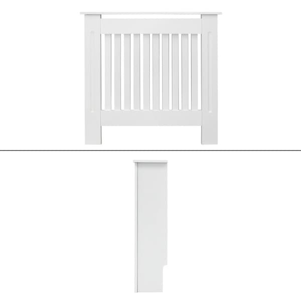 Radiatorovertræk 78x19x82 cm Hvid MDF