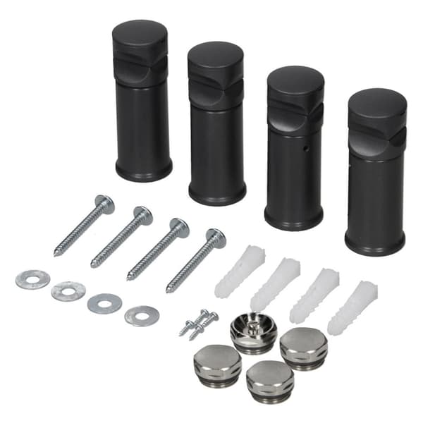 Opvarmet håndklæde inkluderet væg adapterforbindelse kit. Termostat i krom ECD Germany Model Sahara 500 x 1500 mm antracit bøjet med medium