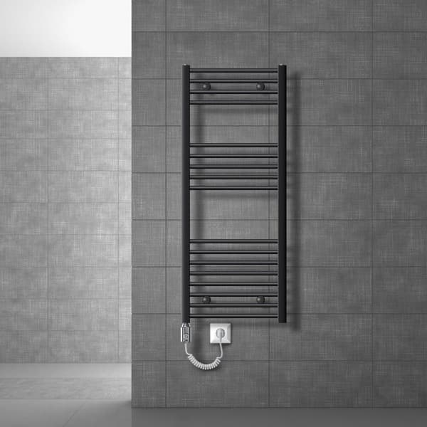 Jäähdyttimen Pyyhe ECD Germany Malli Sahara 500 x 1200 mm suora antrasiitti kylki pyyhe raideyhteys