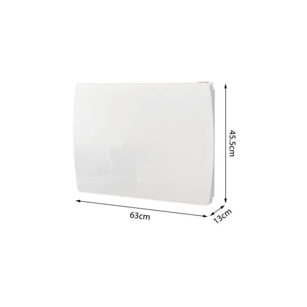 Fast elektrisk kylare med tröghet keramisk torkning 1000W Oceanic Ruby - Glass Fasad - White - NF