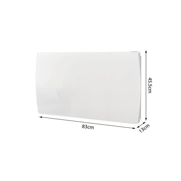 Fast elektrisk kylare med tröghet keramisk torkning 1500W Oceanic Ruby - Glass Fasad - White - NF