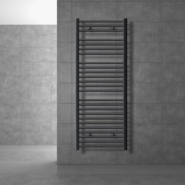 Jäähdyttimen Pyyhe ECD Germany Malli Sahara 600 x 1500 mm antrasiitti taivutetaan puoli yhteys pyyheteline