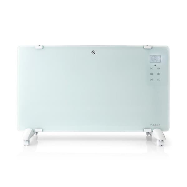Nedis WIFIHTPL20FWT Älykäs konvektiolämmitin Wi-Fi-termostaatilla, lasietupaneeli 2000 W valkoinen