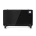 Pikkukuva 1 / 9: Nedis HTPL20FBK lasipaneeli konvektiolämmitin Termostaatti LCD-näyttö 2 lämpöasetusta Seiso / seinäasennus 2000 W musta