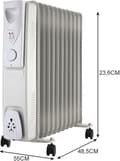 Miniatyrbillede 4 af 4: Elektrisk olievarmer 2500W Comfort 11