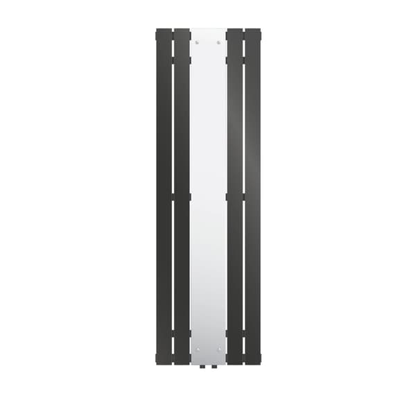 ML-Design Badeværelsesradiator Flad 1600x450 mm Antracit med spejl; Design Panelradiator med midtertilslutning; Flad radiator Vertikal Enkeltlag;