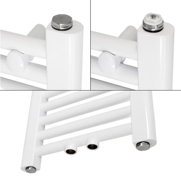 Badeværelsesradiator Sahara 400x1800 mm hvid lige med centertilslutning