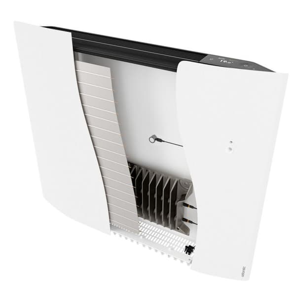 DIVALI horisontellt lysande ansluten elradiator 1250W karat vit - ATLANTIC