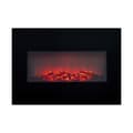 Miniatyrbild 1 av 5: Dekorativ och elektrisk öppen spis för vägg Classic Fire Memphis Svart 1800 W 66 x 13 x 46 cm