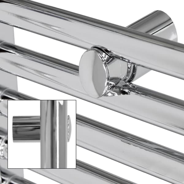 Opvarmet håndklæde radiator med opvarmning element 1200 W ECD Germany Model Sahara 600 x 1200 mm chrome lige sidetilslutning håndklædeholder