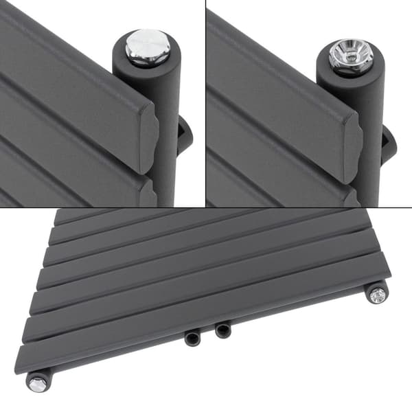 Badeværelsesradiator Steam 1200x500 mm Hvid med centertilslutning