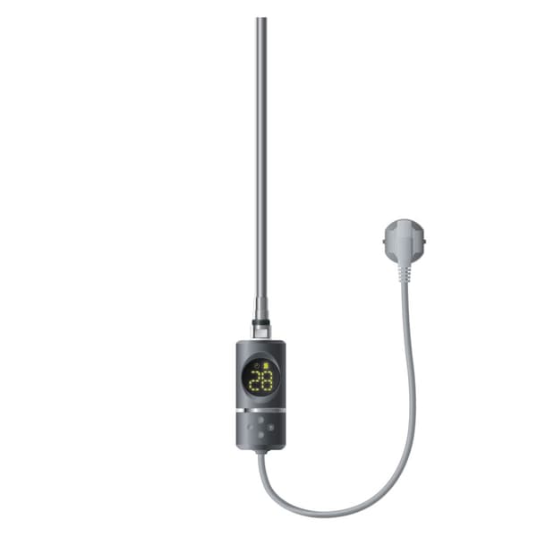 Køler Håndklæde ECD Germany Model Sahara 400 x 800 mm lige antracit med side håndklædeholder forbindelse