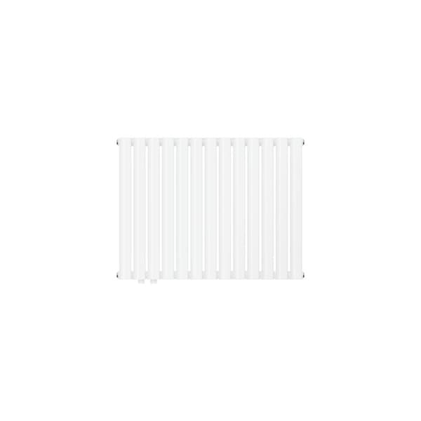 ML-Design Panelradiator 600 x 780 mm Hvid Dobbeltlag; Vandret Radiator; Ovale Rør; med Vægtilslutningssæt Hjørneform Multiblock Termostat;