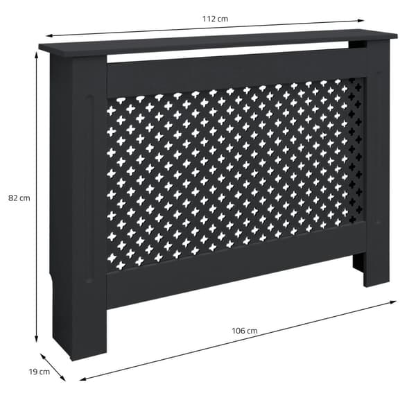 ML Design jäähdyttimen verhous hunajakennolla kuvio 112x19x82cm harmaa MDF maalattu makuuhuoneen olohuone
