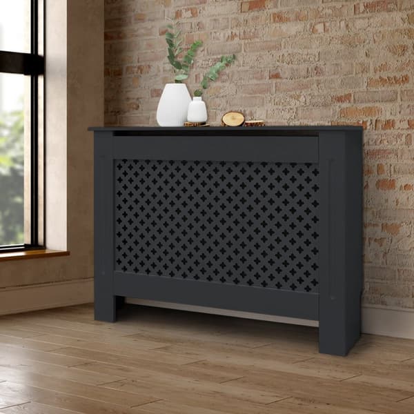 ML Design jäähdyttimen verhous hunajakennolla kuvio 112x19x82cm harmaa MDF maalattu makuuhuoneen olohuone