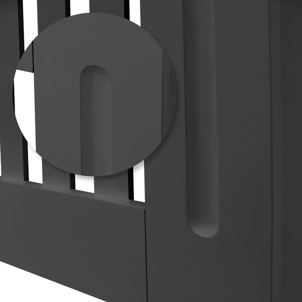 Radiatorbeklädnad lantlig stil 112x19x82 cm antracit tillverkad av MDF ML-Design