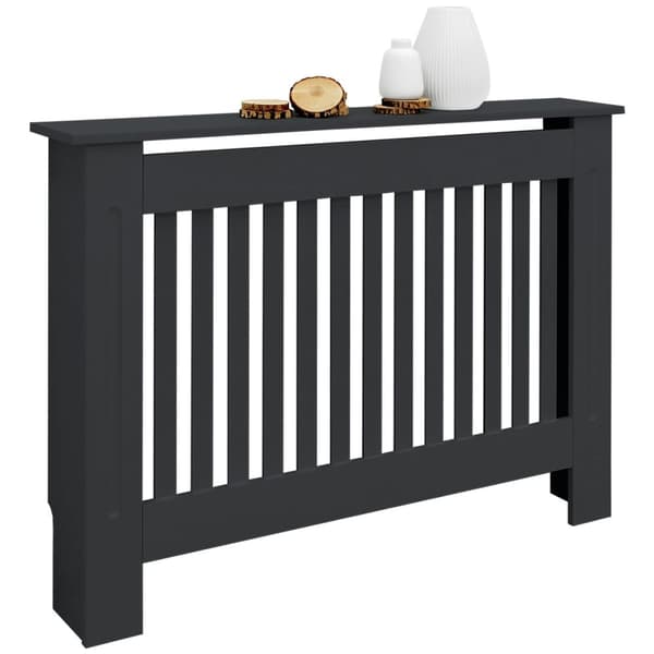 Radiatorbeklädnad lantlig stil 112x19x82 cm antracit tillverkad av MDF ML-Design