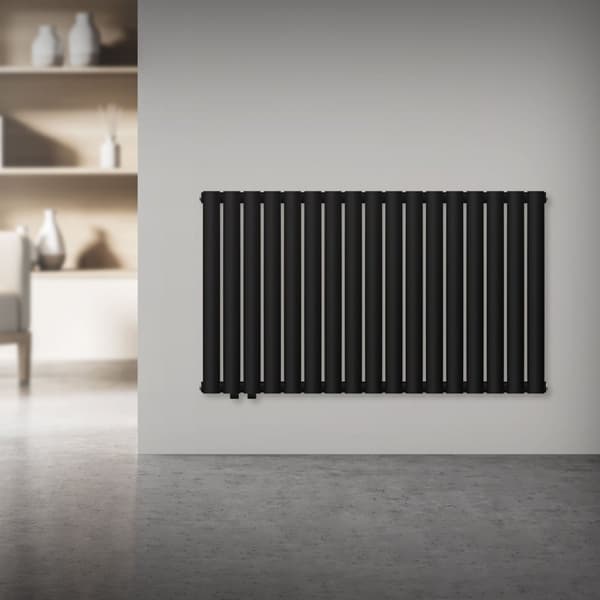 Radiator Oval Tube design radiator dobbeltlag 1020 x 600 mm venstre tilslutning