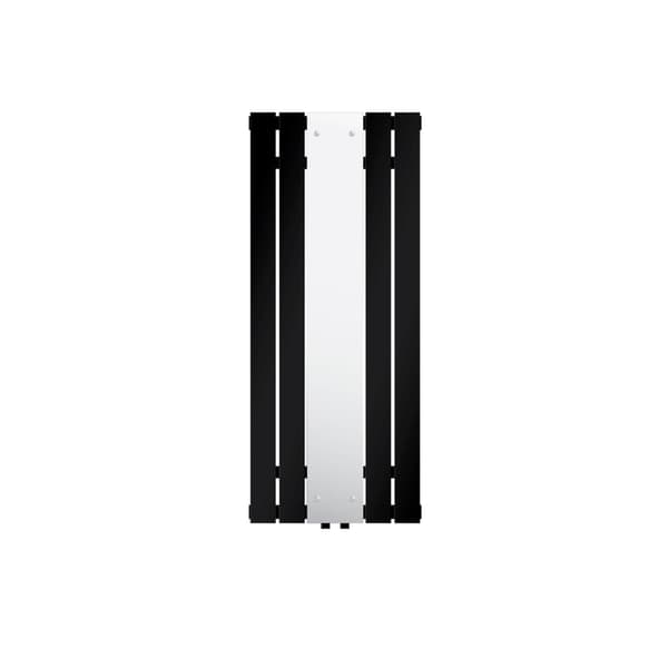 Kylpyhuonepatteri peilillä 1200x450 mm musta matta keskiliitännällä LuxeBath