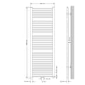 Miniatyrbild 4 av 5: Badrumsradiator Radiator Sahara centrumanslutning handdukstork antracit 60x180cm