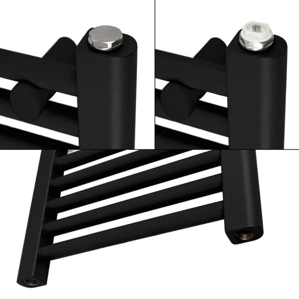Badrumsradiator Radiator Sahara sidoanslutning handdukstork svart 50x180cm