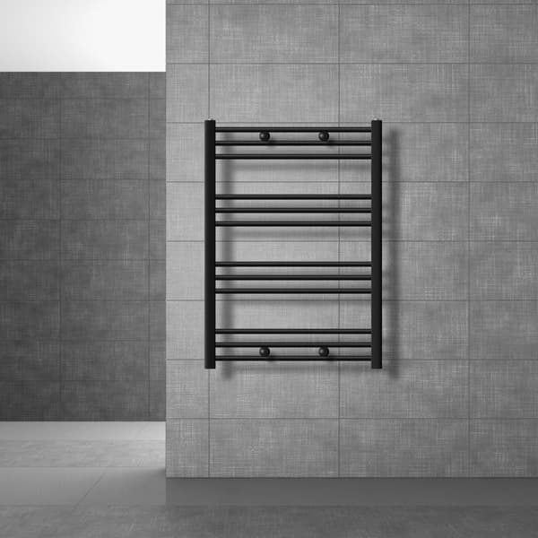 Kylpyhuonepatteri Sahara 750x800 mm musta matta suora sivuliitännällä LuxeBath