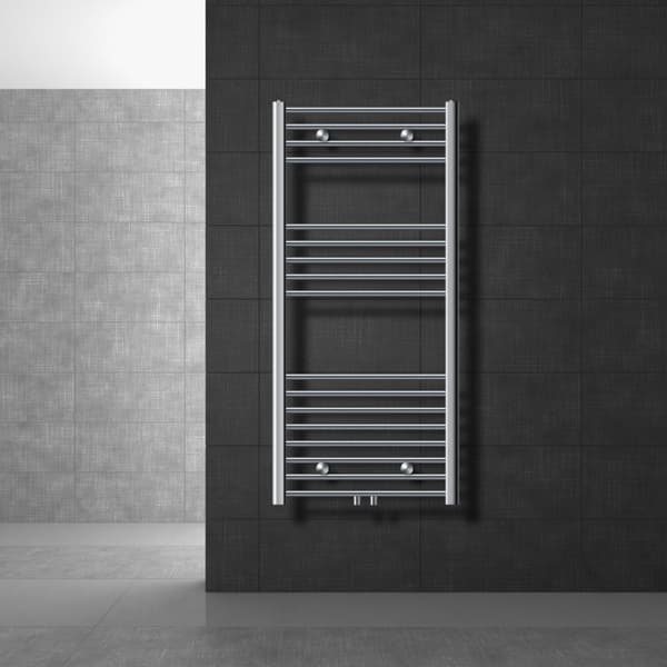 Badrumsradiator Radiator Sahara centrumanslutning handdukstork krom 60x120cm