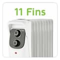 Miniatyrbild 2 av 5: Oljeelement (11 ribbor) Haeger OH011007A 2500 W Vit