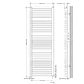 Miniatyrbild 2 av 6: Handduks radiator med värmeelement 1200 W ECD Germany Modell Sahara 600 x 1800 mm antracit böjda sidoanslutning handdukshängare