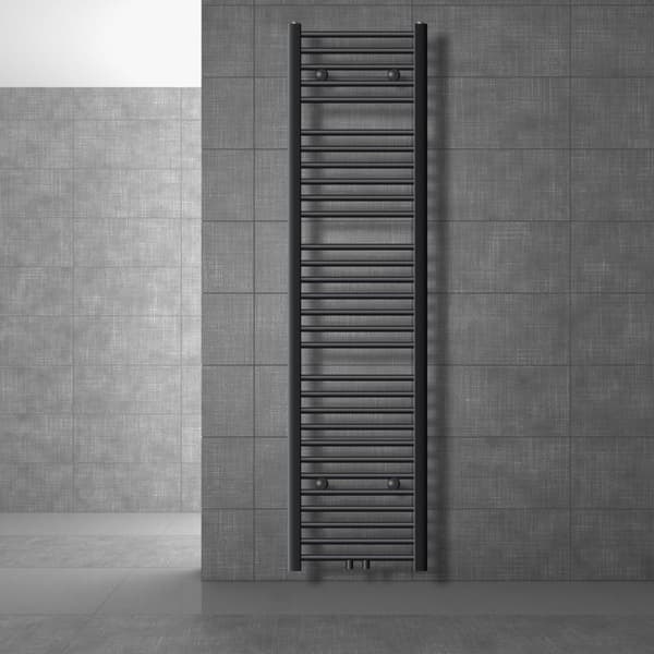 Kylpyhuonepatteri Sahara 400x1500 mm antrasiitti kaareva keskiliitännällä LuxeBath