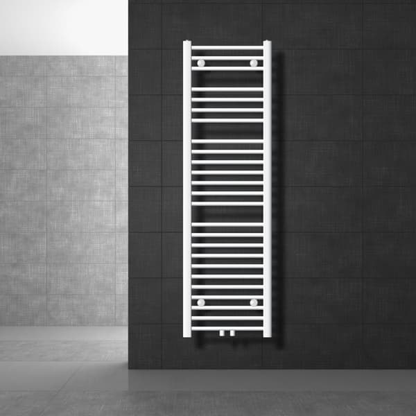 Kylpyhuonepatteri Sahara 400x1500 mm valkoinen kaareva keskiliitännällä LuxeBath