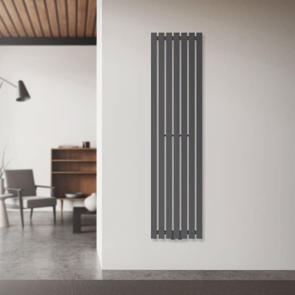 Stella designradiator Panelradiator Radiator Antracit 37x140 cm